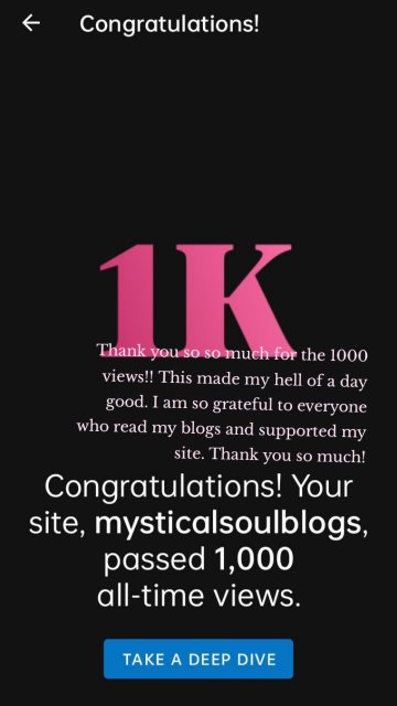 Thank you so so much for the 1000 views!! This made my hell of a day good. I am so grateful to everyone who read my blogs and supported my site. Thank you so much!